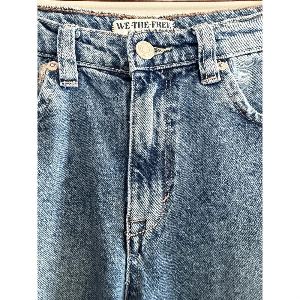 Free People We The Free Tinsley Baggy High Rise Straight Leg Jeans Women's 24